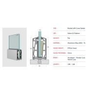 SD 25 Bracket with Cover System for Aluminum Glass Railing Installation, Premium Support Bracket for Balcony and Staircase, Durable Finish, Easy Fitting for Modern Projects 
